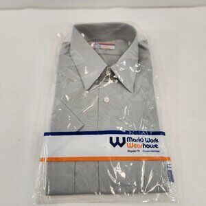Vintage Marks Work Wearhouse Mens Medium Short Sleeve Gray Shirt New Old Stock